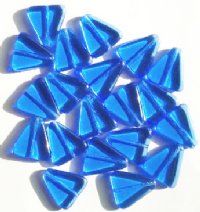 20 18mm Transparent Sapphire Flat Triangle Beads